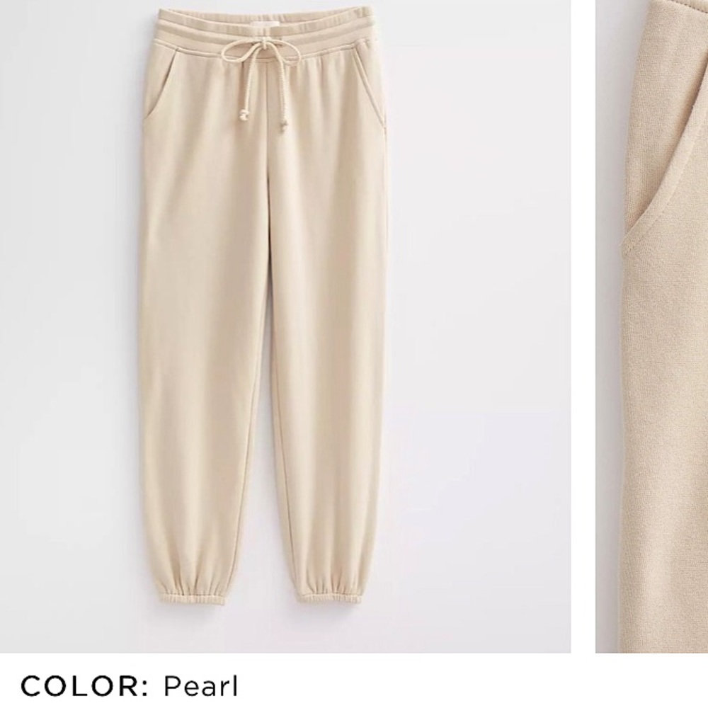 COPY - NWT LOFT Lou & Grey fleece joggers XS, Pearl